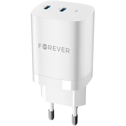 Punjač Forever TC-05-35CC, 35W, 3A, 2 x USB-C, Bijeli