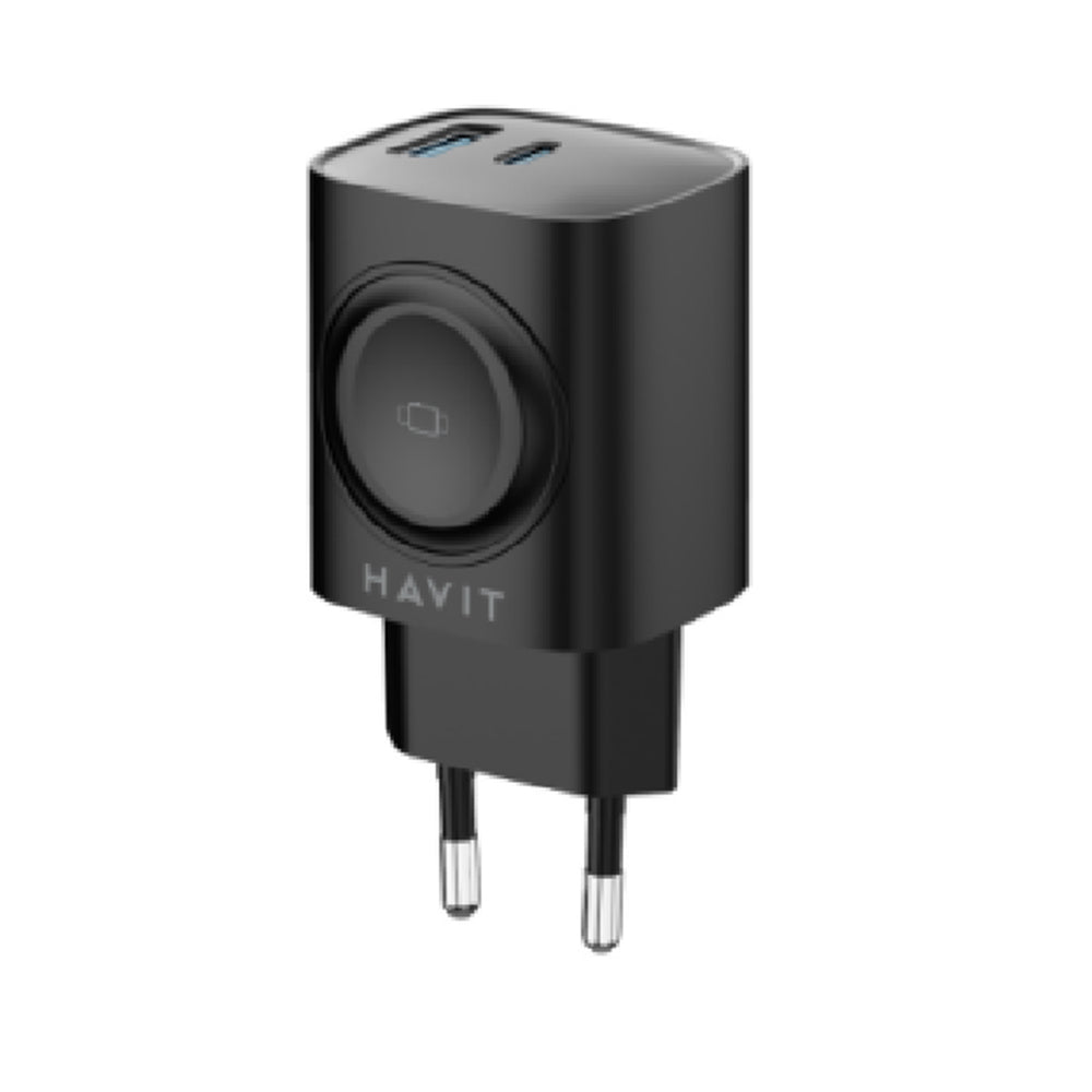 Punjač mreže HAVIT UC132 2u1, 22W, 3A, 1 x USB-A - 1 x USB-C, Crni
