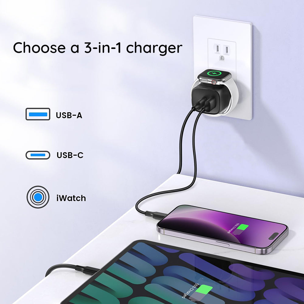 Punjač mreže HAVIT UC132 2u1, 22W, 3A, 1 x USB-A - 1 x USB-C, Crni
