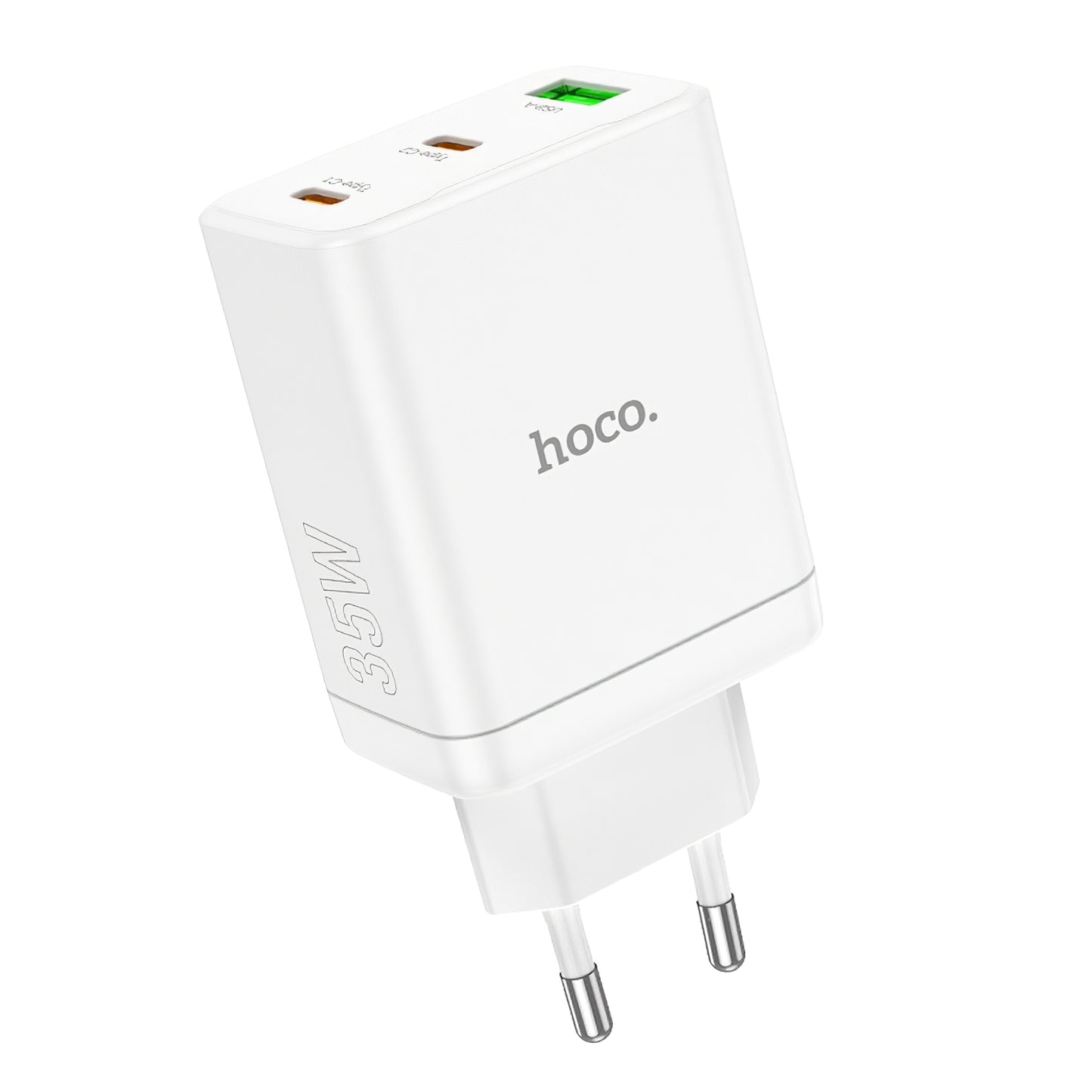 Punjač za mrežu HOCO N33, 35W, 3A, 1 x USB-A - 2 x USB-C, Bijeli