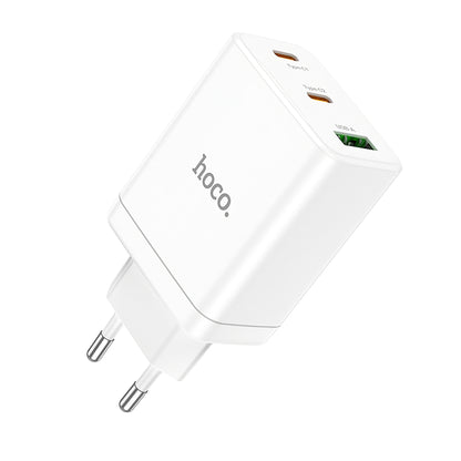 Punjač za mrežu HOCO N33, 35W, 3A, 1 x USB-A - 2 x USB-C, Bijeli