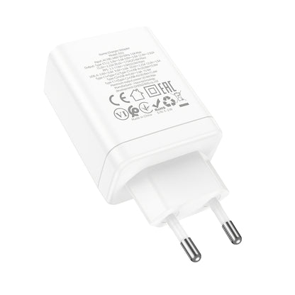 Punjač za mrežu HOCO N33, 35W, 3A, 1 x USB-A - 2 x USB-C, Bijeli
