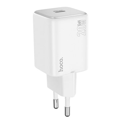 Punjač za mrežu HOCO N40, 20W, 3A, 1 x USB-C, Bijeli