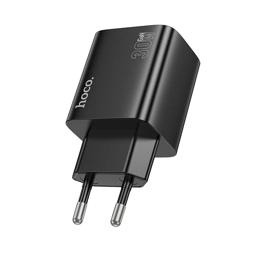 Punjač za mrežu HOCO N56, 30W, 3A, 2 x USB-A - 2 x USB-C, Crni