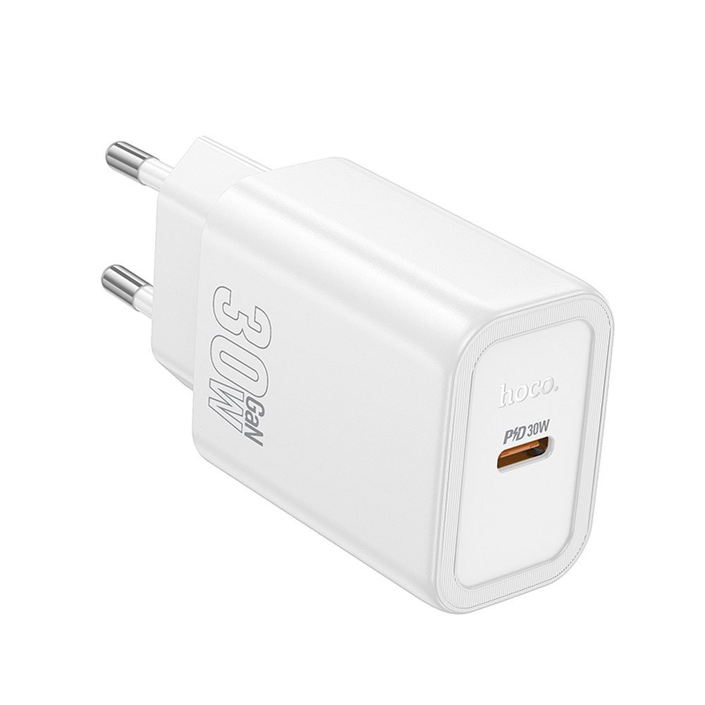 Punjač Mreža HOCO N62, 30W, 3A, 1 x USB-C, Bijeli