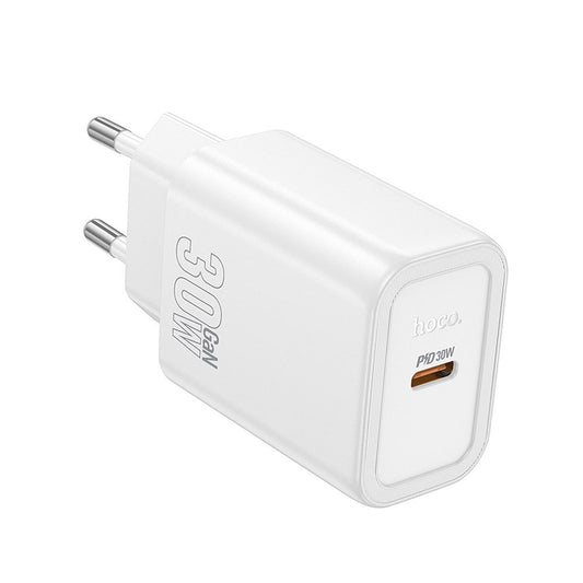 Punjač Mreža HOCO N62, 30W, 3A, 1 x USB-C, Bijeli