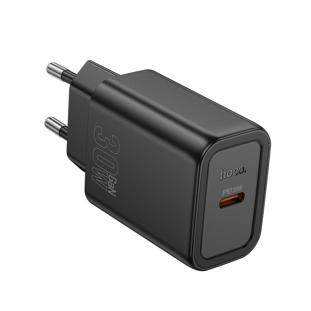 Punjač Mreža HOCO N62, 30W, 3A, 1 x USB-C, Crni