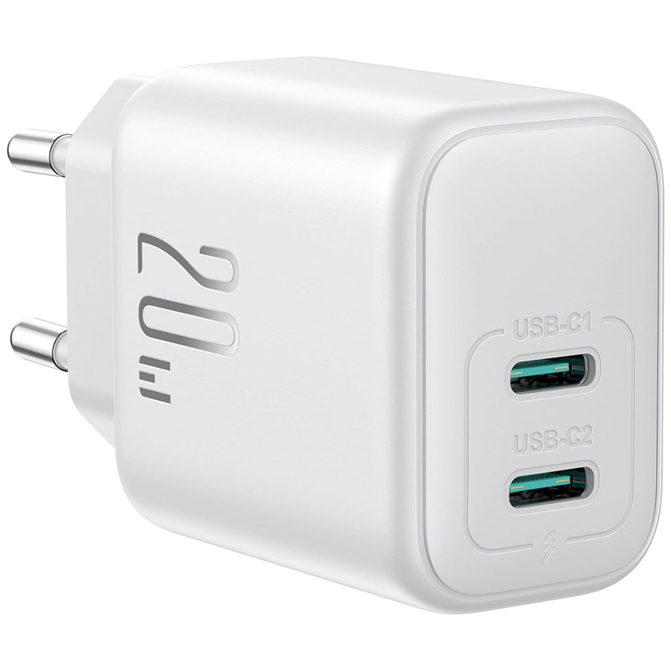Punjač mreže Joyroom JR-TCF12, 20W, 3A, 2 x USB-C, Bijeli
