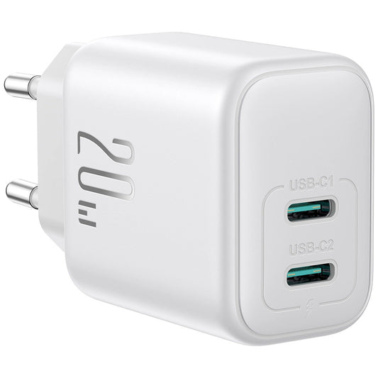 Punjač mreže Joyroom JR-TCF12, 20W, 3A, 2 x USB-C, Bijeli
