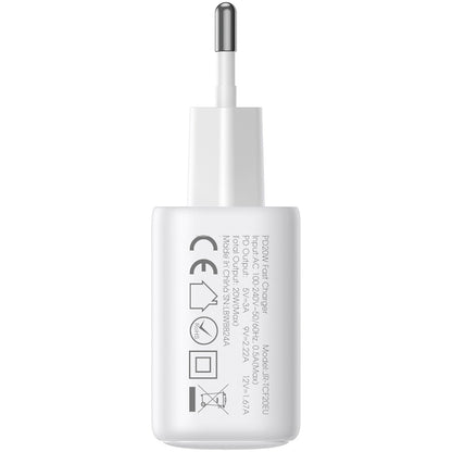 Punjač mreže Joyroom JR-TCF12, 20W, 3A, 2 x USB-C, Bijeli