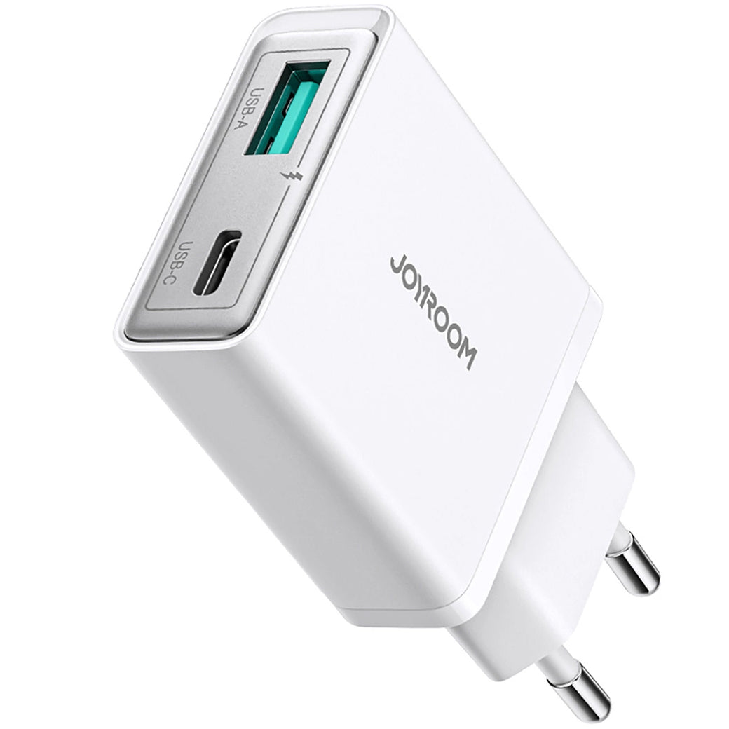 Punjač za mrežu Joyroom JR-TCF14, 20W, 3A, 1 x USB-A - 1 x USB-C, Bijeli