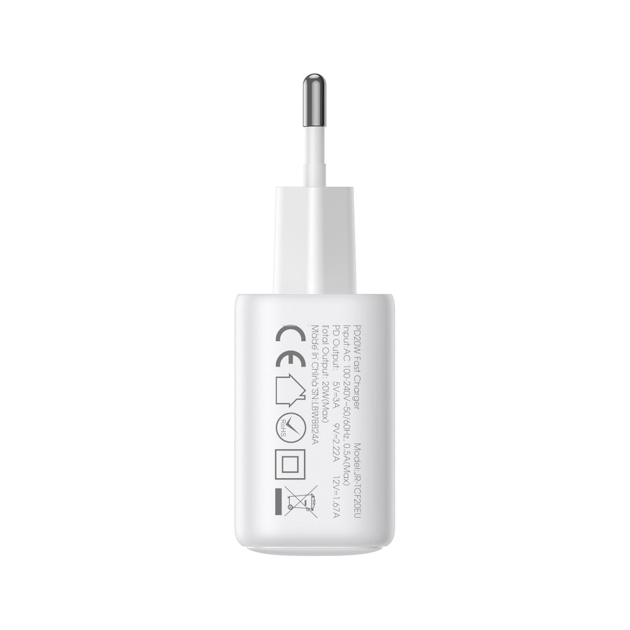 Mrežni punjač Joyroom JR-TCF21, 20W, 3A, 1 x USB-A - 1 x USB-C, Bijeli