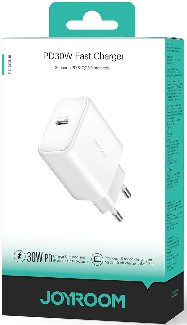 Mrežni punjač Joyroom JR-TCF24, 30W, 3A, 1 x USB-C, Bijeli