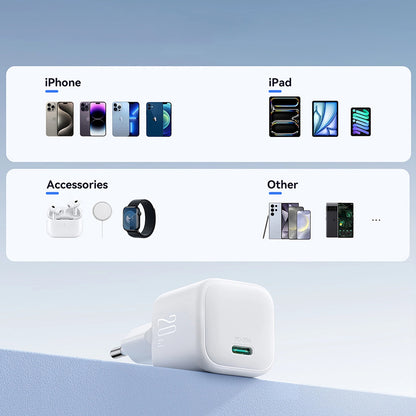Mrežni punjač Joyroom JR-TCG08, 20W, 3A, 1 x USB-C, Bijeli