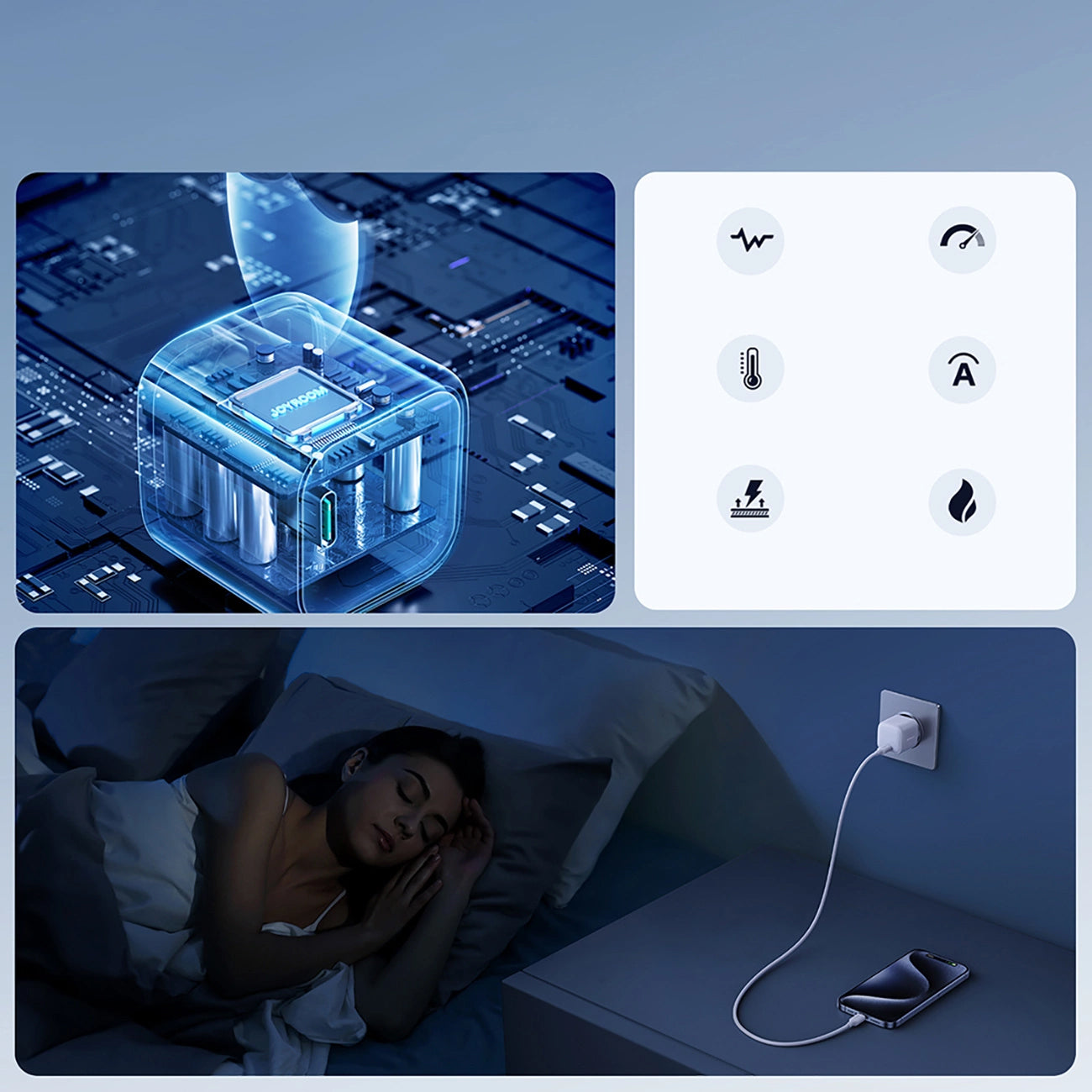 Mrežni punjač Joyroom JR-TCG08, 20W, 3A, 1 x USB-C, Bijeli