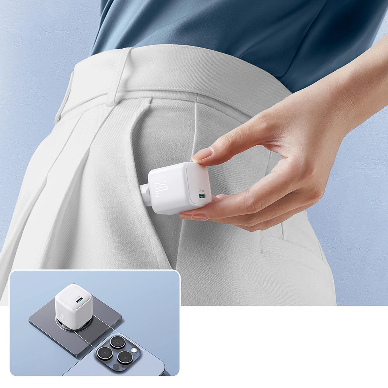 Mrežni punjač Joyroom JR-TCG08, 20W, 3A, 1 x USB-C, Bijeli