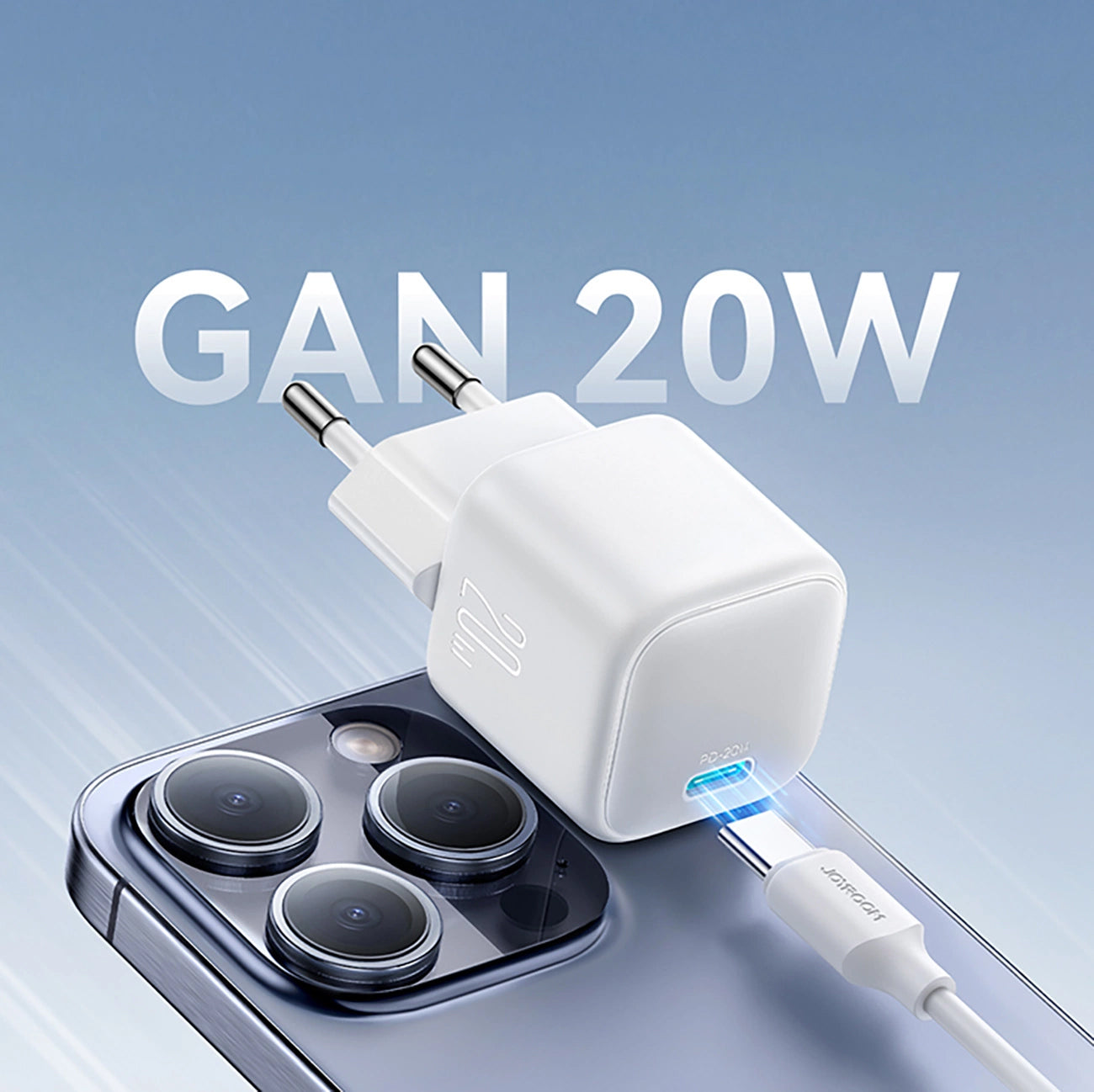 Mrežni punjač Joyroom JR-TCG08, 20W, 3A, 1 x USB-C, Bijeli