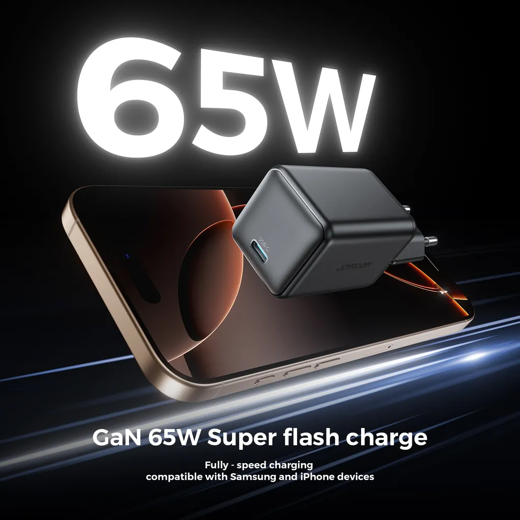 Punjač mreže Joyroom JR-TCG18, 65W, 3.25A, 1 x USB-C, Crni