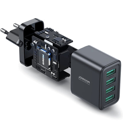 Punjač za mrežu Joyroom JR-TCN03, 24W, 2.4A, 4 x USB-A, Crni