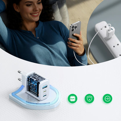 Punjač za mrežu Joyroom JR-TG6, 30W, 3A, 1 x Lightning - 1 x USB-A - 1 x USB-C, Bijela
