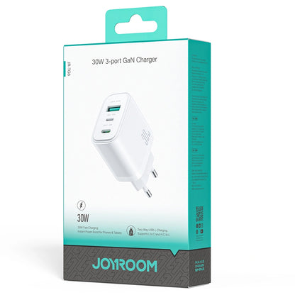 Punjač za mrežu Joyroom JR-TG6, 30W, 3A, 1 x Lightning - 1 x USB-A - 1 x USB-C, Bijela
