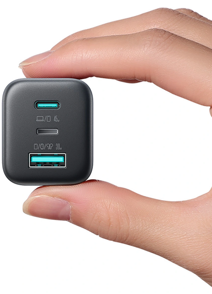 Punjač za mrežu Joyroom JR-TO1, 45W, 3A, 1 x Lightning - 1 x USB-A - 1 x USB-C, Crna