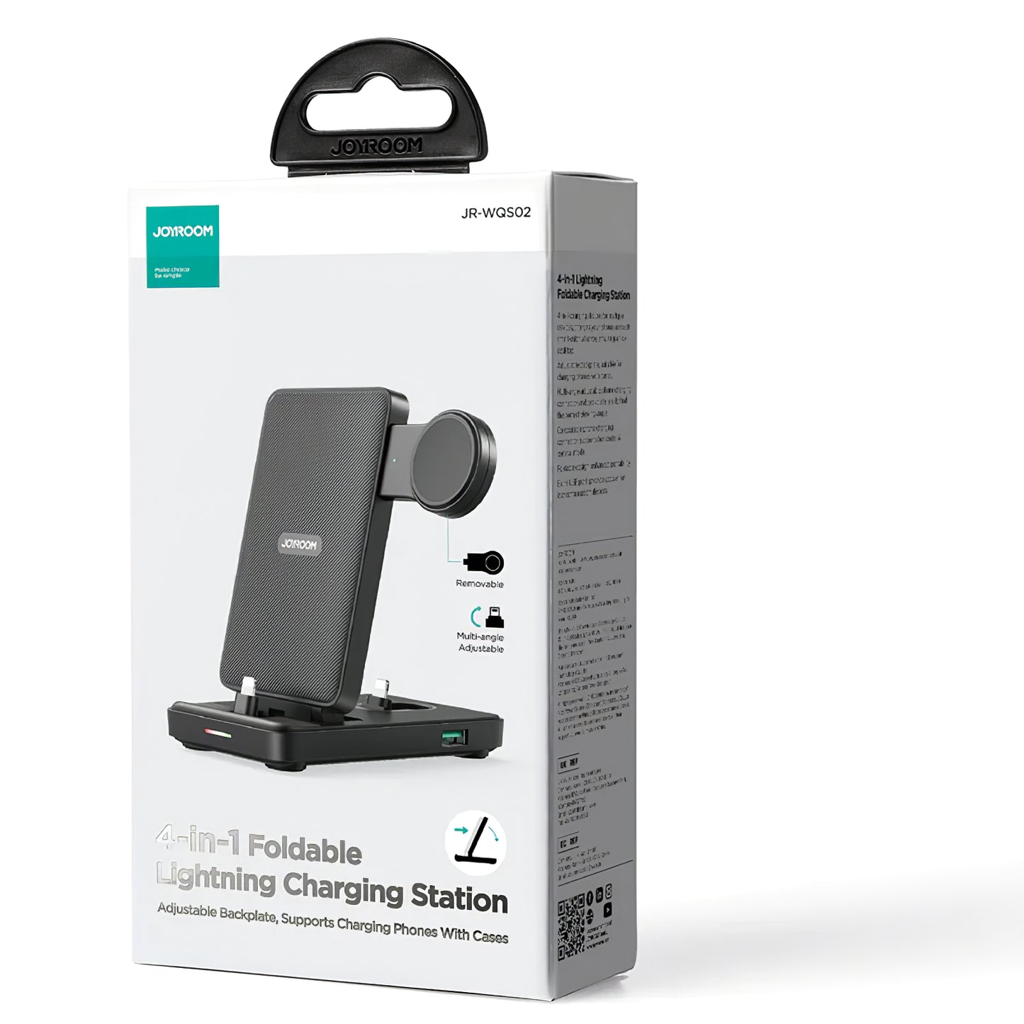 Punjač za mrežu Joyroom JR-WQS02 Sklopivi 4u1, 7.5W, Crni