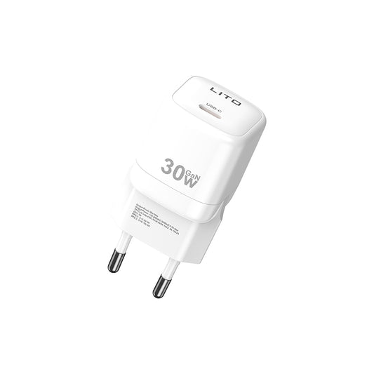 Punjač za mrežu Lito LC11, 30W, 3A, 1 x USB-C, Bijeli