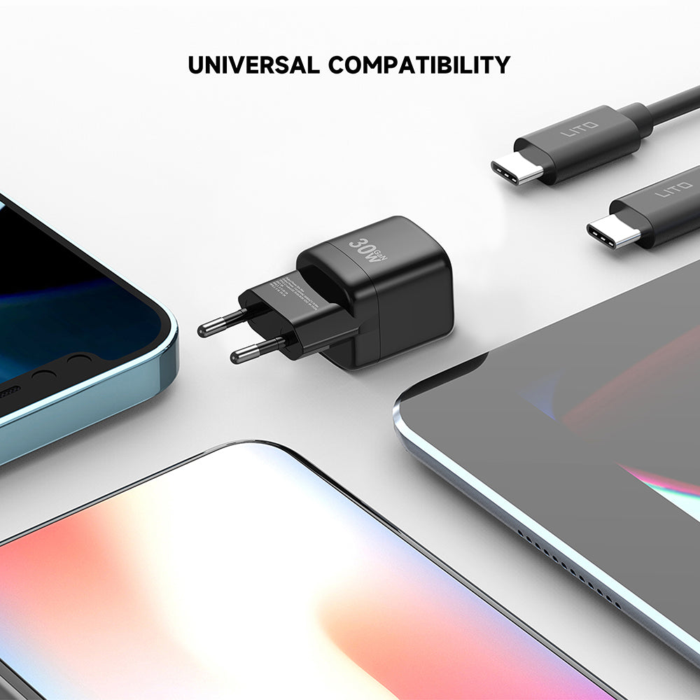 Punjač mreže Lito LC11, 30W, 3A, 1 x USB-C, Crni