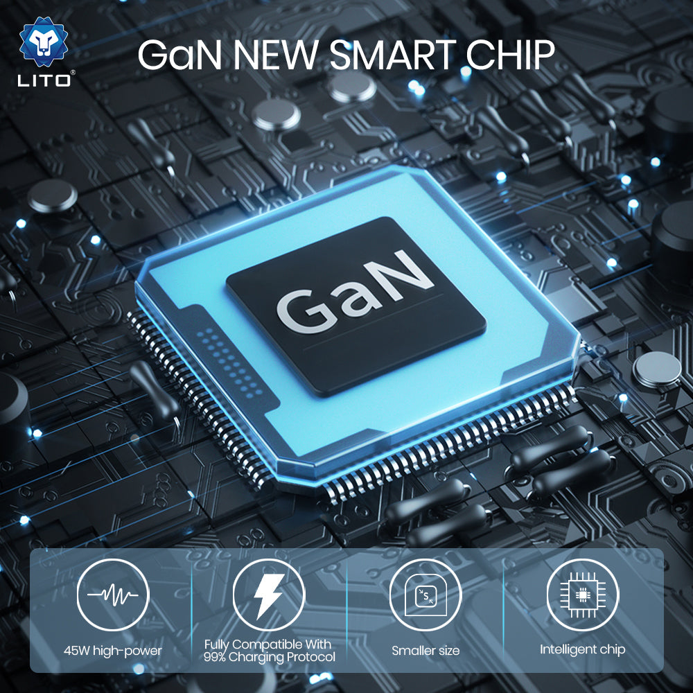 Punjač za mrežu Lito LC20, 45W, 3A, 1 x USB-C, Crni