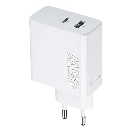 Mrežni punjač MaXlife MXTC-07-45AC, 45W, 3A, 1 x USB-A - 1 x USB-C, Bijeli