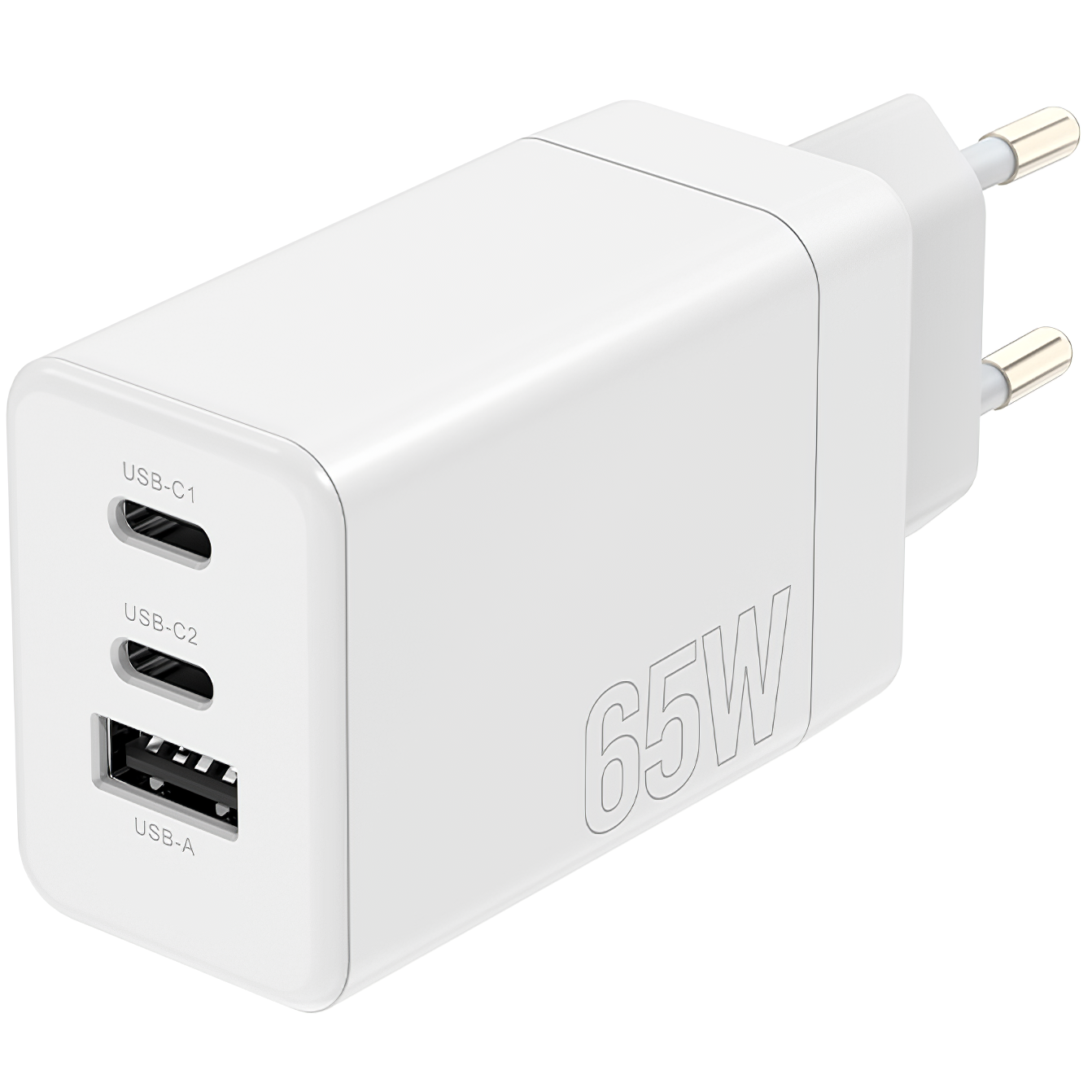 Punjač za mrežu MaXlife MXTC-08-65ACC, 65W, 3.25A, 1 x USB-A - 2 x USB-C, Bijeli