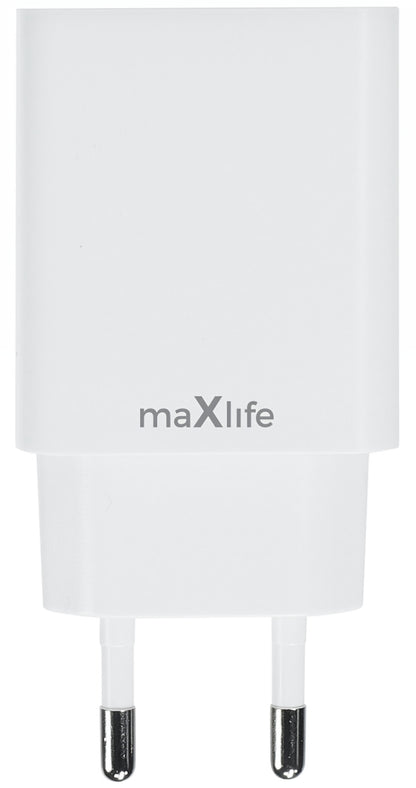 Punjač za mrežu MaXlife MXTC-13-20AC, 20W, 3A, 1 x USB-A - 1 x USB-C, Bijeli