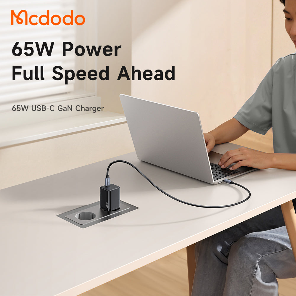 Mrežni punjač McDodo CH-0850 Ultimate Mini, 65W, 3.25A, 1 x USB-C, Crni