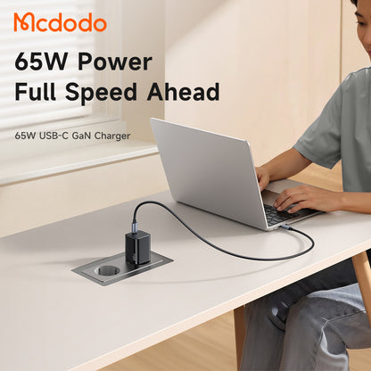 Mrežni punjač McDodo CH-0850 Ultimate Mini, 65W, 3.25A, 1 x USB-C, Crni