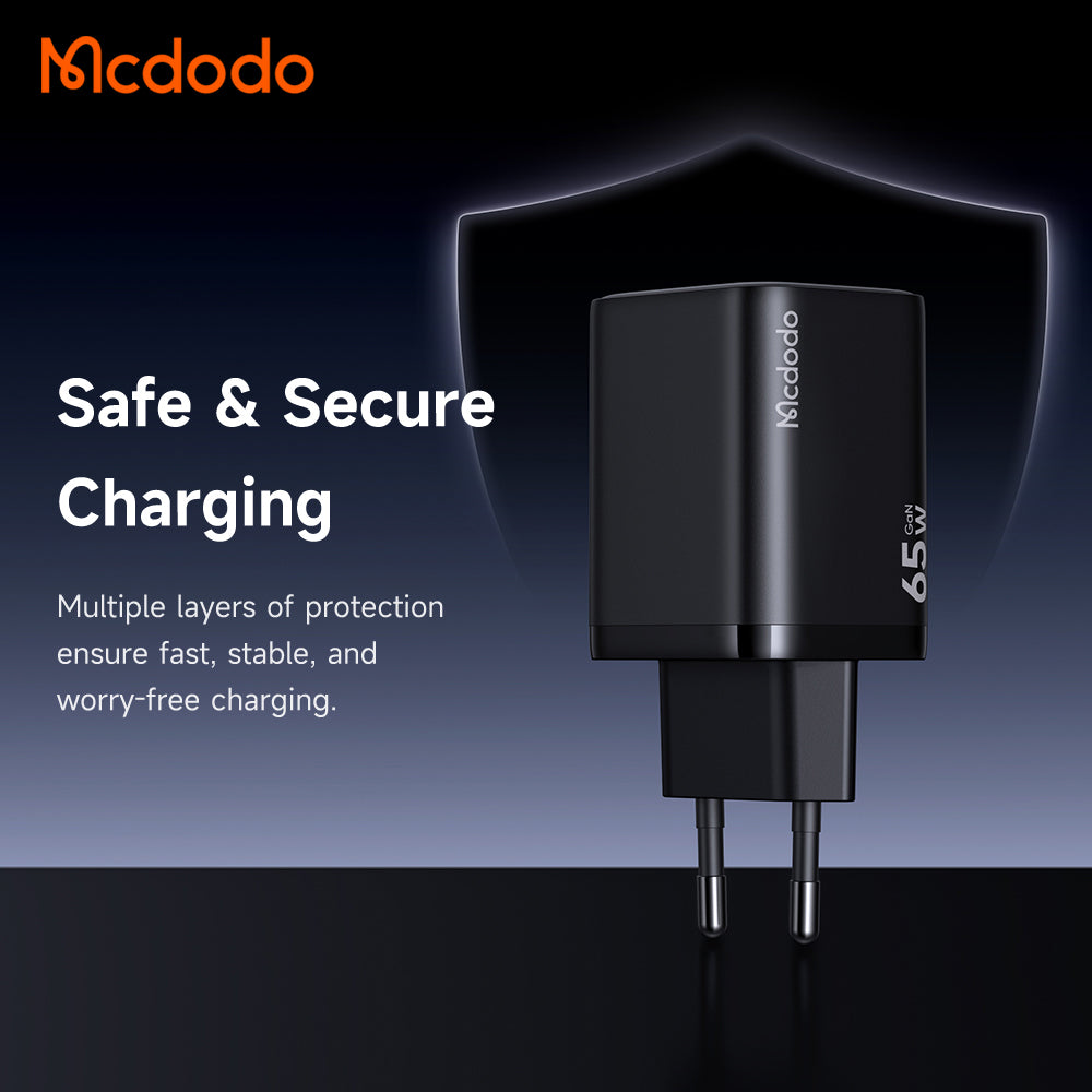 Mrežni punjač McDodo CH-0850 Ultimate Mini, 65W, 3.25A, 1 x USB-C, Crni