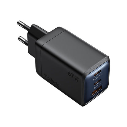 Mrežni punjač McDodo CH-0970 Gana Mini, 67W, 3A, 1 x USB-A - 2 x USB-C, Crni