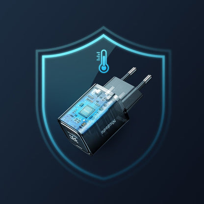 Mrežni punjač McDodo CH-1701 Graphite Display, 33W, 3A, 1 x USB-A - 1 x USB-C, Crni