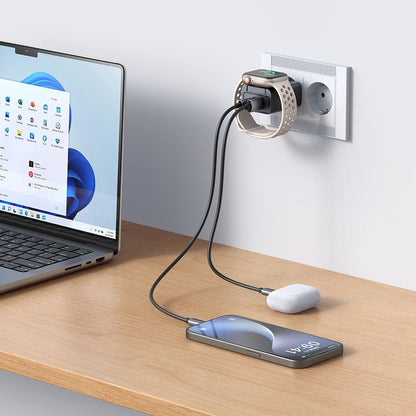 Mrežni punjač McDodo CH-3700 Companion, 30W, 3A, 1 x USB-A - 1 x USB-C, Crni