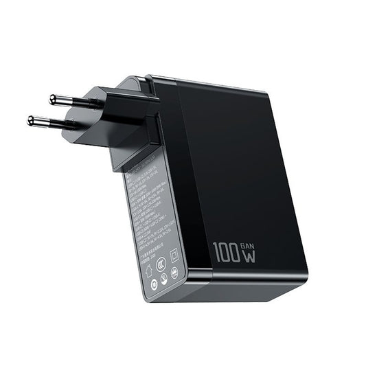 Mrežni punjač McDodo CH-8101 Pro Nuc AR Power Travel, 100W, 5A, 1 x USB-A - 2 x USB-C, Crni