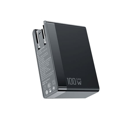 Mrežni punjač McDodo CH-8101 Pro Nuc AR Power Travel, 100W, 5A, 1 x USB-A - 2 x USB-C, Crni