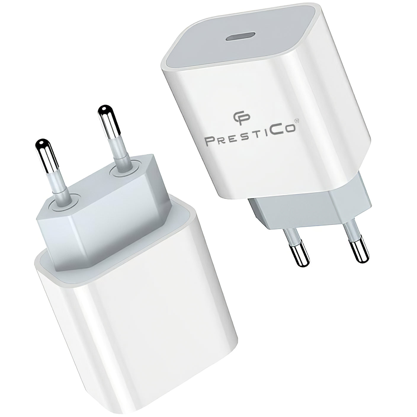 Punjač za mrežu Prestico F8A Box, 20W, 3A, 1 x USB-C, Bijeli