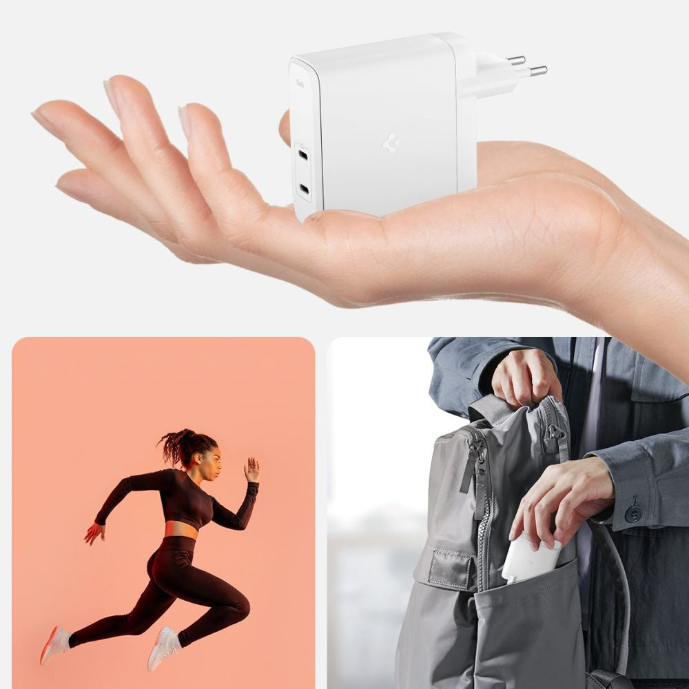 Punjač mreže Spigen Arcstation Pro, 140W, 3.25A, 2 x USB-C, Bijeli