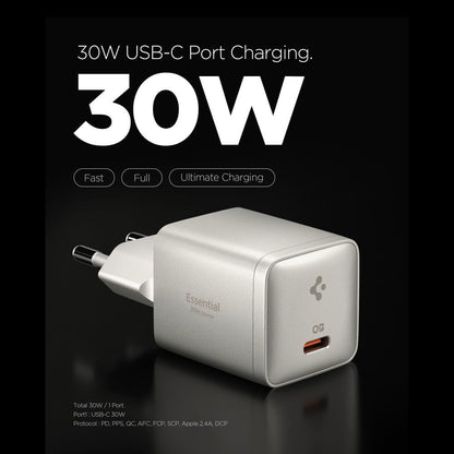 Mrežni punjač Spigen EE301EU Essential, 30W, 3A, 1 x USB-C, Titan Siva ACH10448