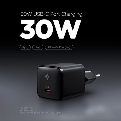 Mrežni punjač Spigen EE301EU Essential, 30W, 3A, 1 x USB-C, Crni ACH09493