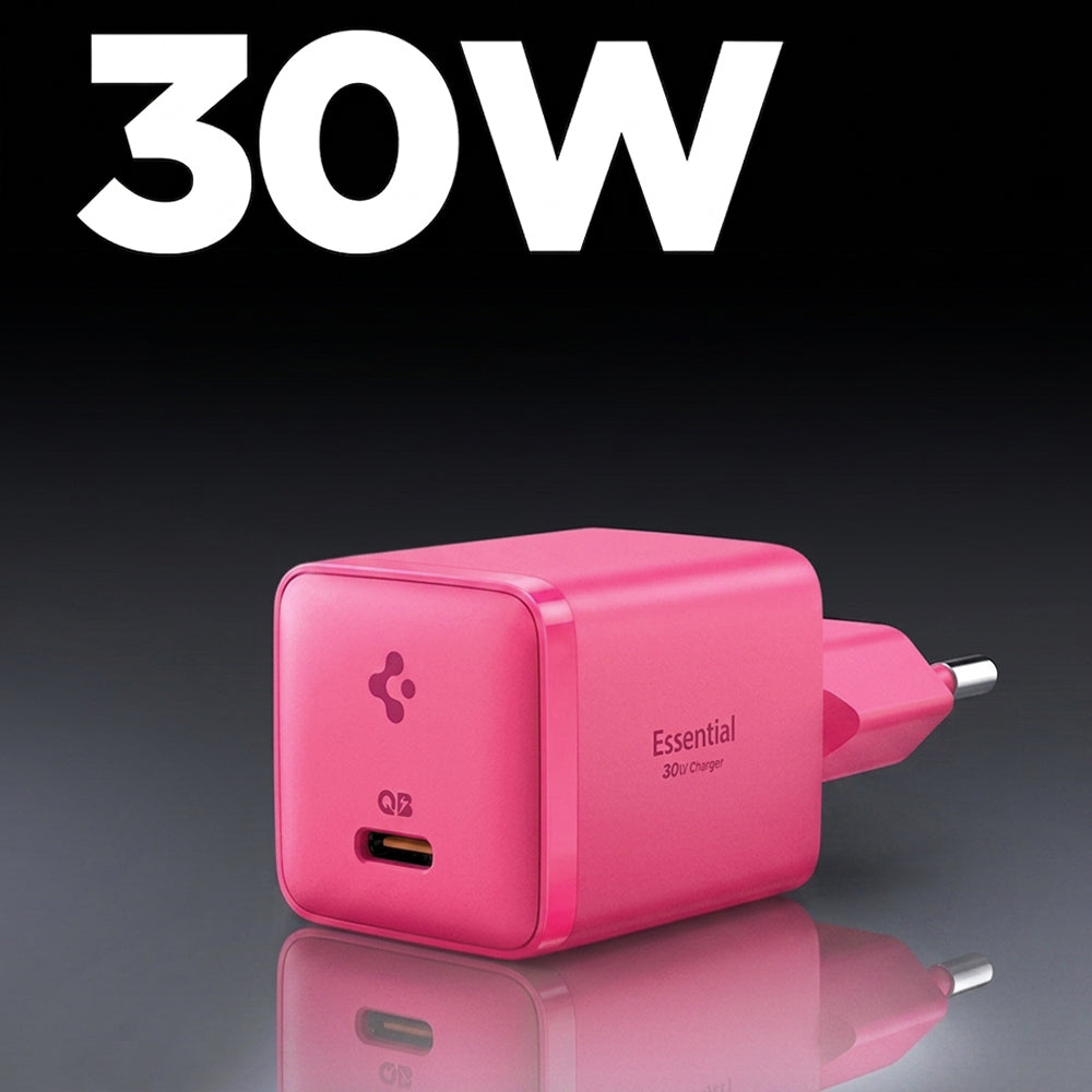 Mrežni punjač Spigen EE301EU Essential, 30W, 3A, 1 x USB-C, Roza ACH10449