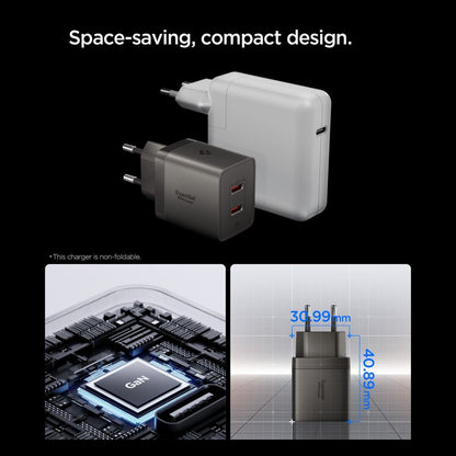Punjač Mreže Spigen EE472EU Essential, 47W, 3A, 2 x USB-C, Siva ACH10450