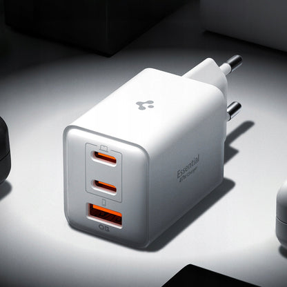 Mrežni punjač Spigen EE473EU Essential, 47W, 3A, 1 x USB-A - 2 x USB-C, Bijeli ACH09464