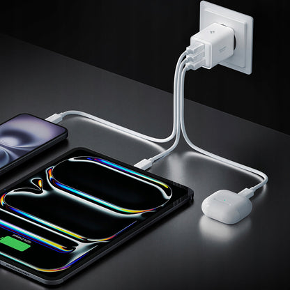 Mrežni punjač Spigen EE473EU Essential, 47W, 3A, 1 x USB-A - 2 x USB-C, Bijeli ACH09464