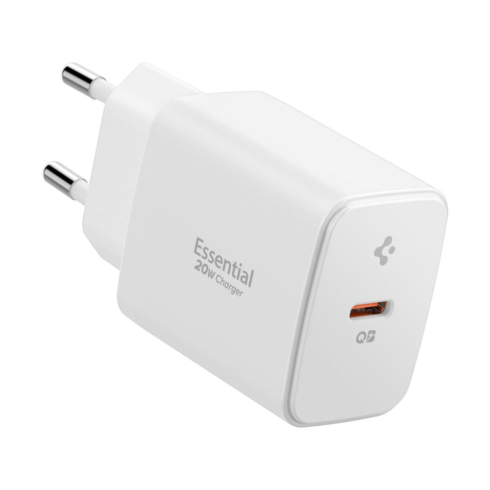 Punjač mreže Spigen Essential, 20W, 3A, 1 x USB-C, Bijeli